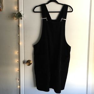 Black Corduroy Pinafore Dress